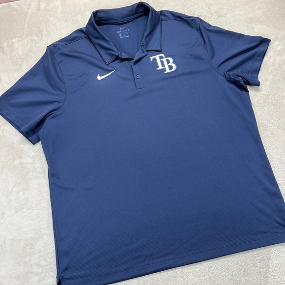 Nike Other - Tampa Bay Rays Polo Shirt Mens XXL Blue Nike Dri-FIT Performance MLB Baseball